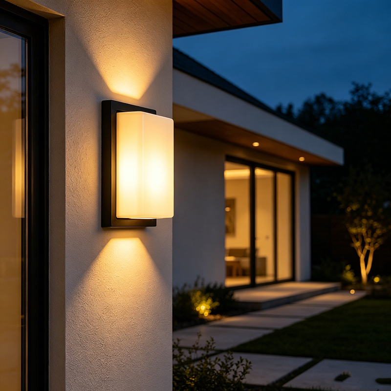 Modern Aluminum Pc Outdoor Wall Sconce Elegant Exterior Lighting Fixture