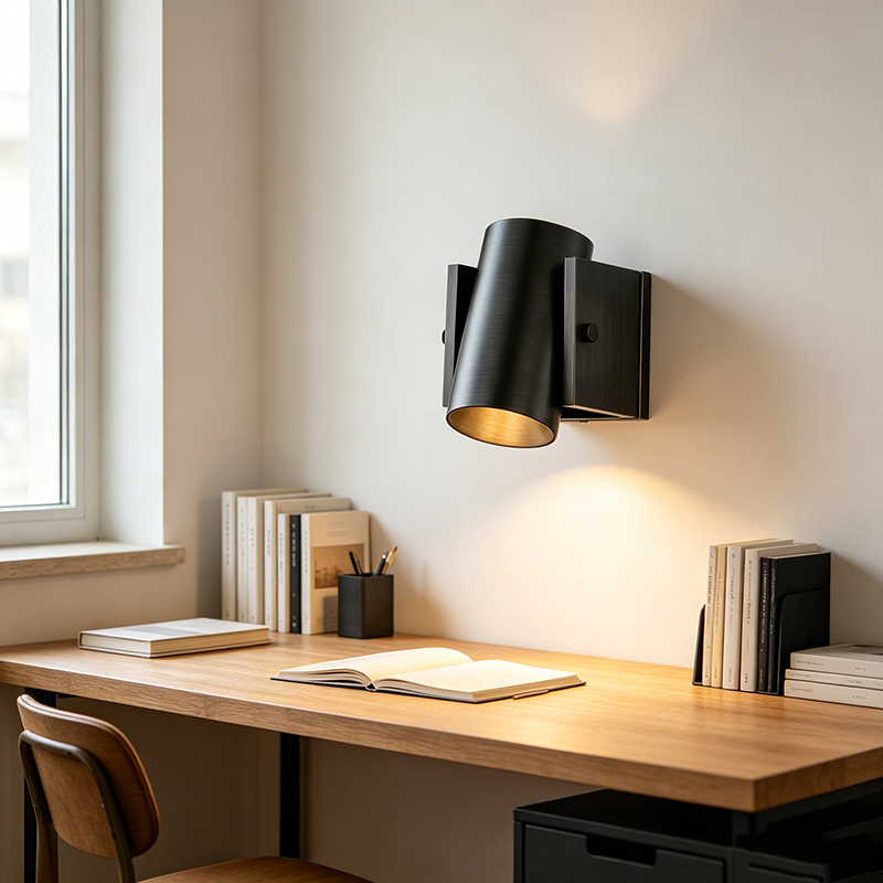 Modern Adjustable Metal Wall Sconce, 2 Finishes Work Light for Indoor Use - Image 3
