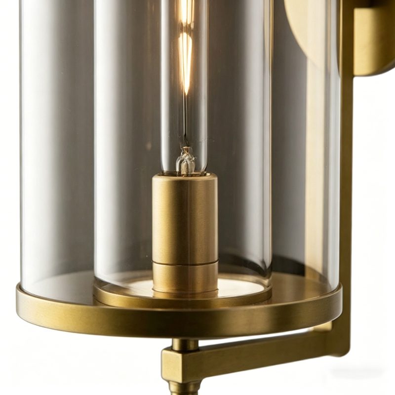 Modern Double Glass Lantern Wall Sconce - Image 2