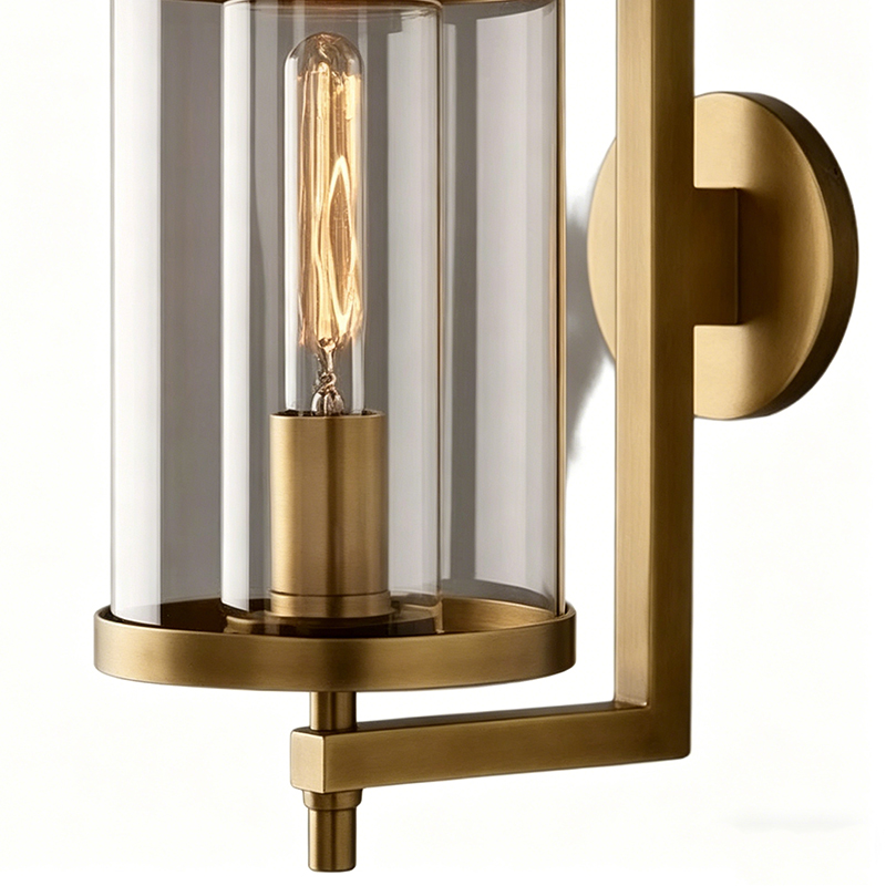Modern Double Glass Lantern Wall Sconce - Image 5