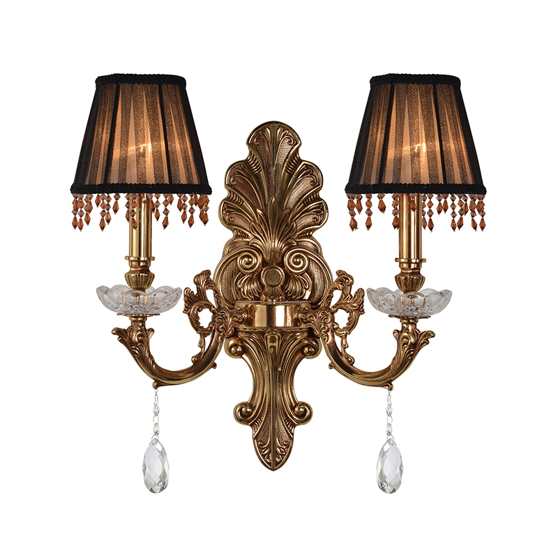 Vintage French Ornate Brass Wall Sconce - Image 3