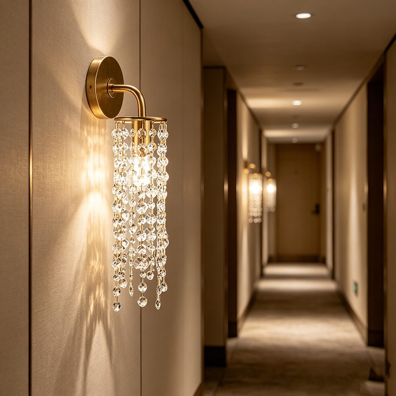 Luxury Crystal Waterfall Wall Lamp (2 Finish Options)