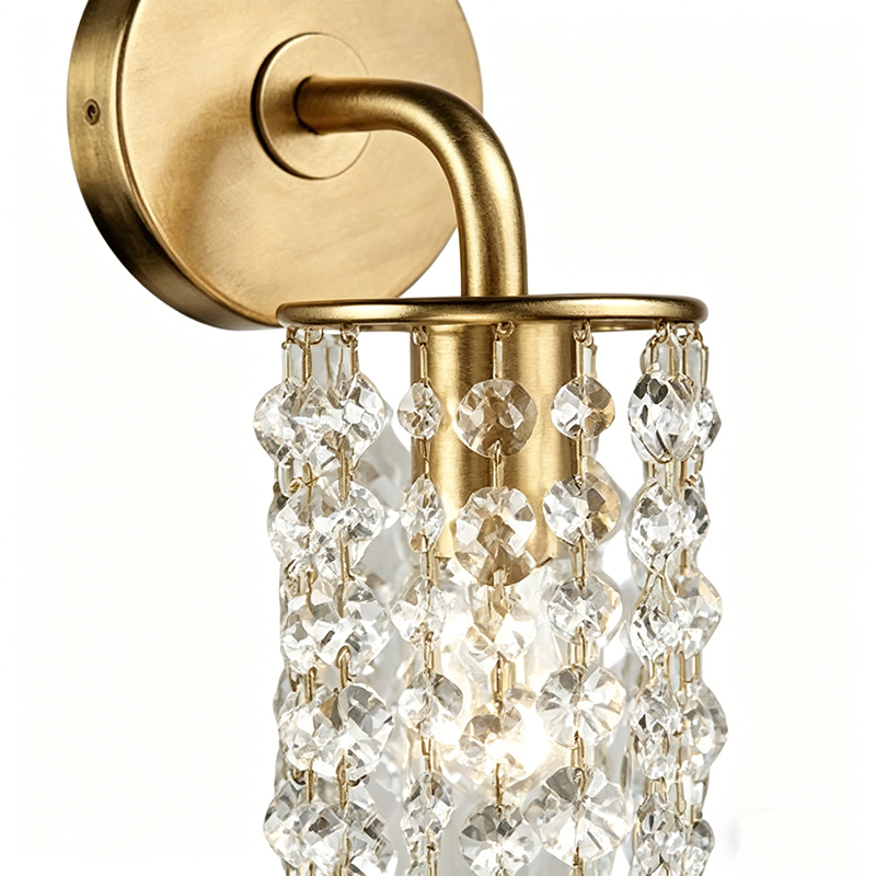 Luxury Crystal Waterfall Wall Lamp (2 Finish Options) - Image 3