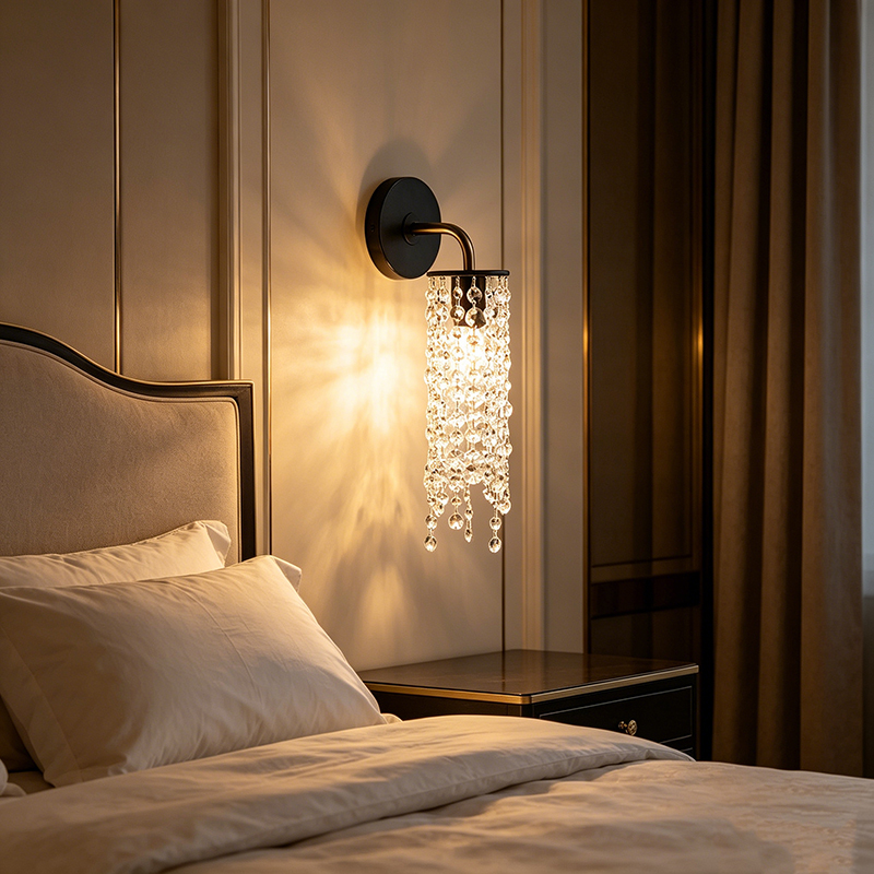 Luxury Crystal Waterfall Wall Lamp (2 Finish Options) - Image 5