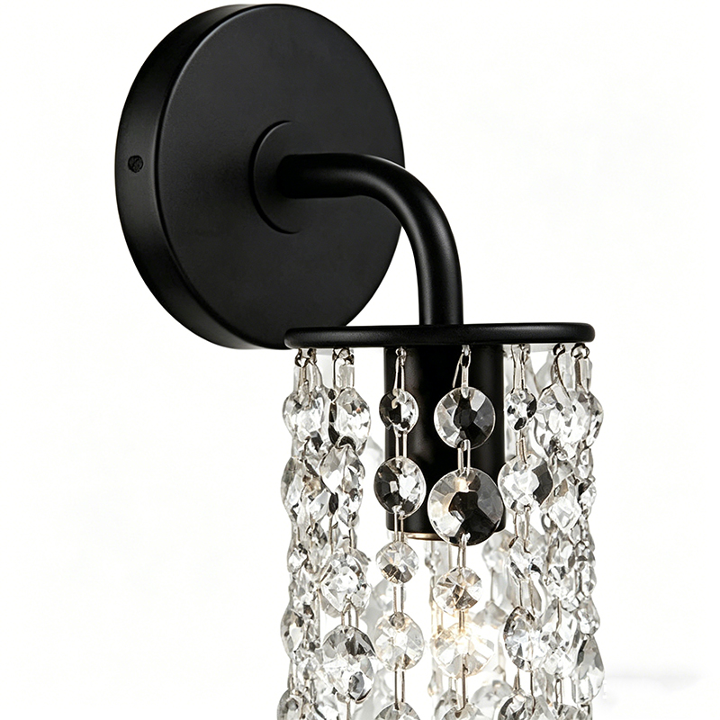Luxury Crystal Waterfall Wall Lamp (2 Finish Options) - Image 7