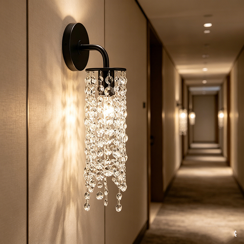 Luxury Crystal Waterfall Wall Lamp (2 Finish Options) - Image 6