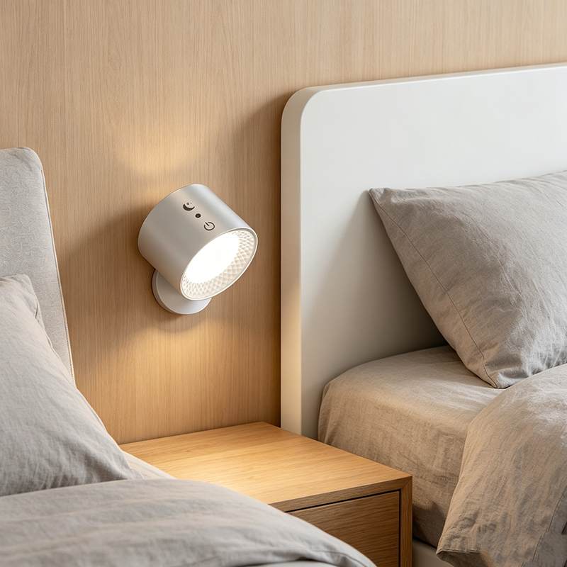 Adjustable ABS Rechargeable Wall Lamp, 2-Color Touch Control LED Sconce - Image 4