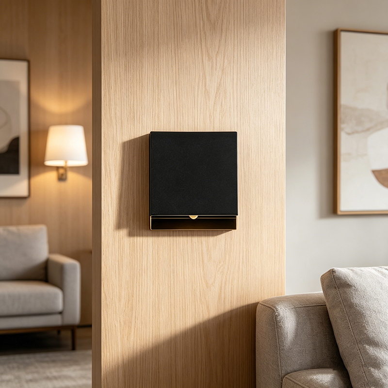 Sleek Square Aluminum Rechargeable Wall Lamp, Multi-Design LED Sconce
