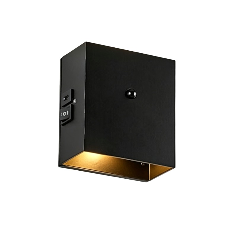Sleek Square Aluminum Rechargeable Wall Lamp, Multi-Design LED Sconce - Image 4