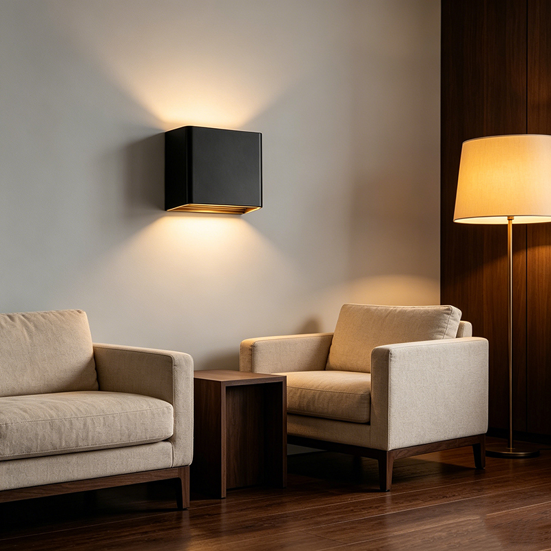 Sleek Square Aluminum Rechargeable Wall Lamp, Multi-Design LED Sconce - Image 5
