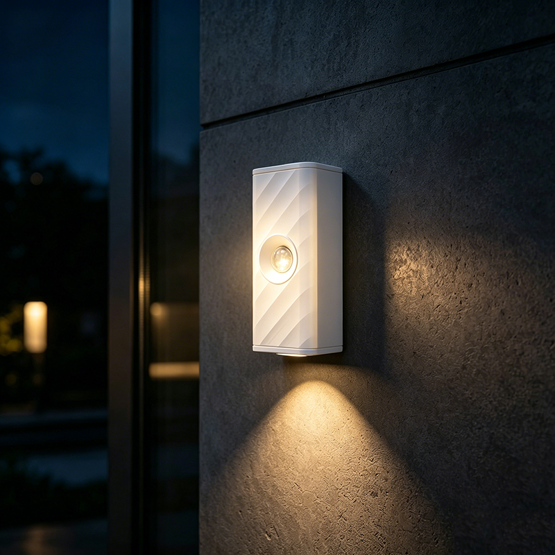Sleek White ABS Motion Activated Rechargeable Wall Lamp, Energy-Saving LED Light - Image 2