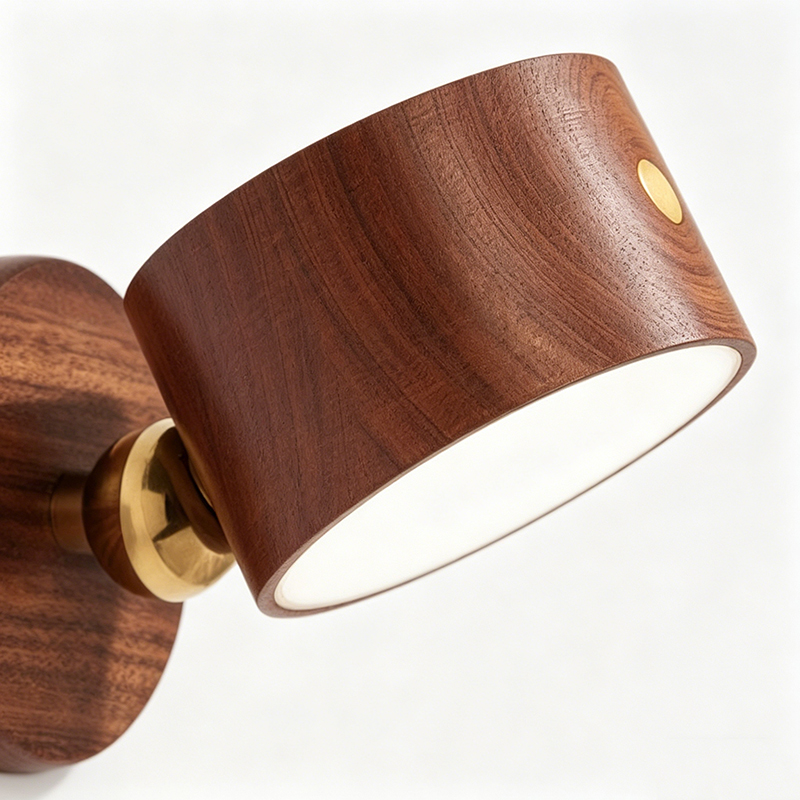 Nordic Wood & Plastic Rechargeable Wall Lamp, Dual-Tone LED Sconce - Image 7