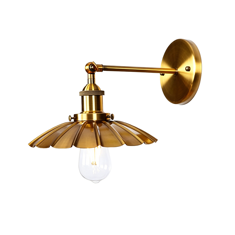 Vintage Brass Adjustable Wall Sconce, 3 Styles Industrial Work Light - Image 2
