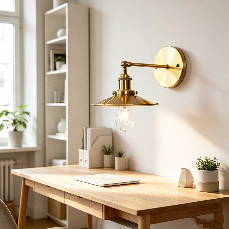 Vintage Brass Adjustable Wall Sconce, 3 Styles Industrial Work Light - Image 5