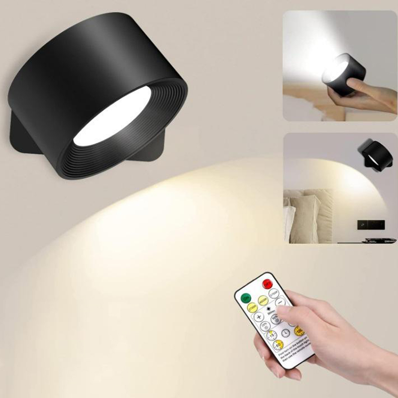 Adjustable ABS+PC Rechargeable Wall Lamp, 2-Color Modern LED Sconce - Image 2