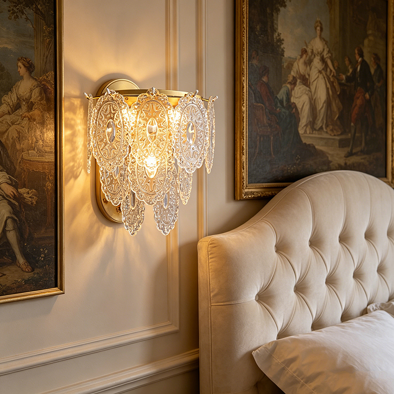 Vintage Luxury Brass & Glass Wall Sconce Collection (3 Unique Glass Designs) - Image 4