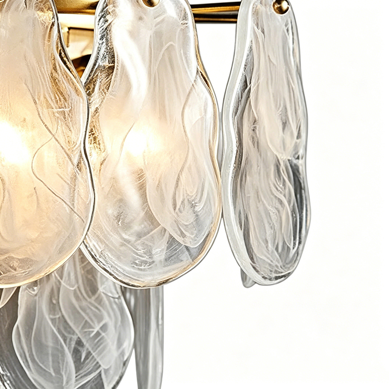 Vintage Luxury Brass & Glass Wall Sconce Collection (3 Unique Glass Designs) - Image 9