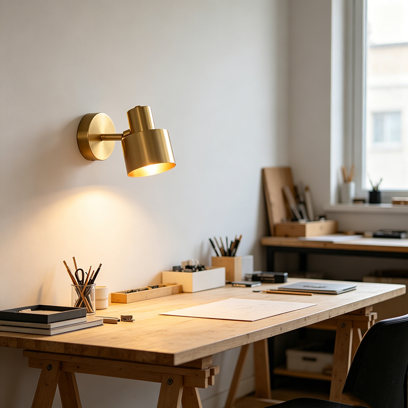 Brass Adjustable Spotlight Wall Sconce, 2 Styles Task Light - Image 5