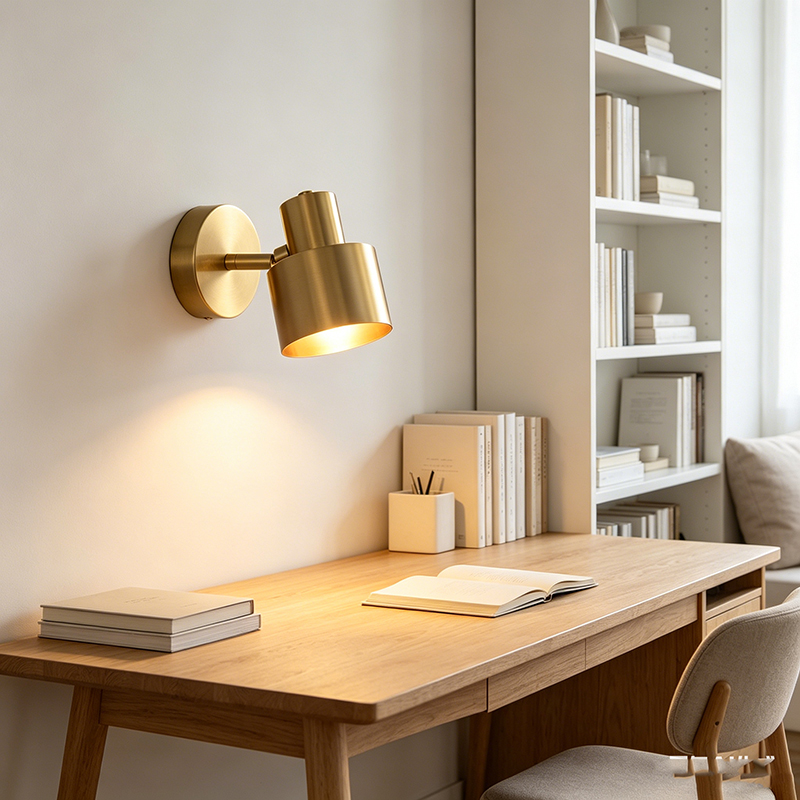 Brass Adjustable Spotlight Wall Sconce, 2 Styles Task Light - Image 4
