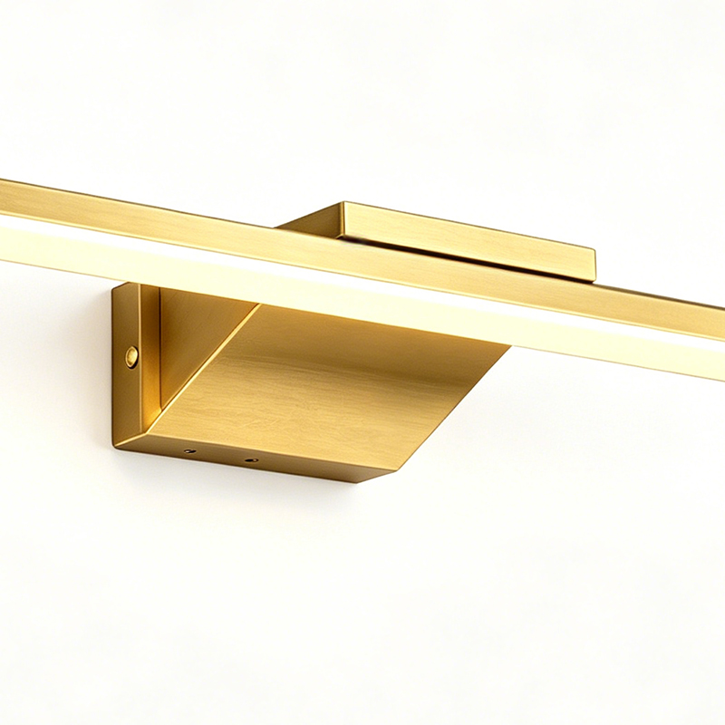 Brass & Acrylic Linear Led Vanity Wall Light Set - Image 3