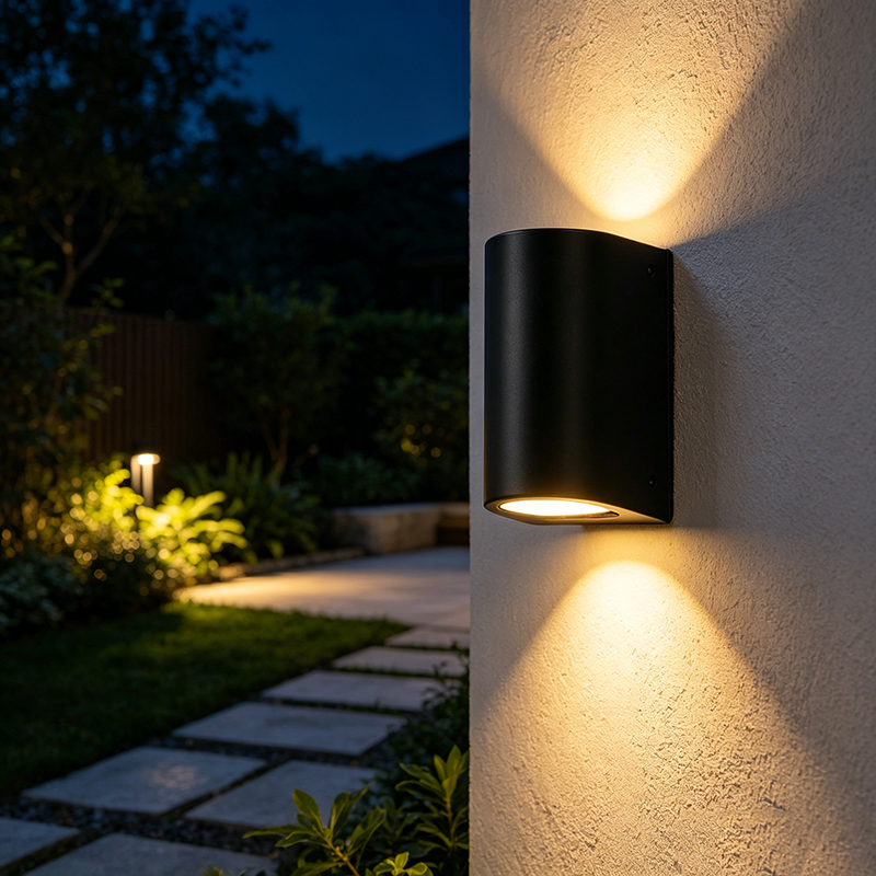 Minimalist Aluminum Outdoor Wall Sconce, 2 Styles LED Light With Glass - Image 2