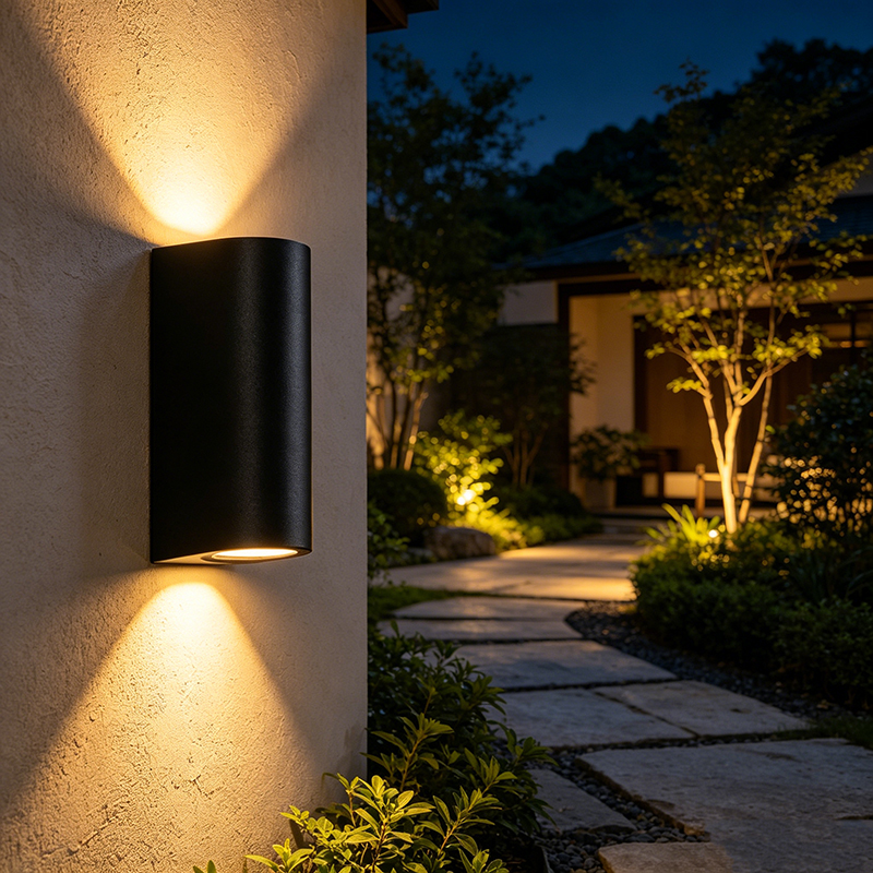 Minimalist Aluminum Outdoor Wall Sconce, 2 Styles LED Light With Glass - Image 4