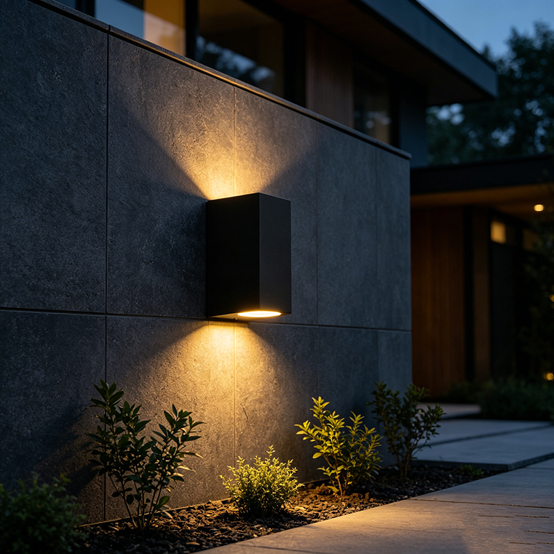 Minimalist Aluminum Outdoor Wall Sconce, 2 Styles LED Light With Glass - Image 8
