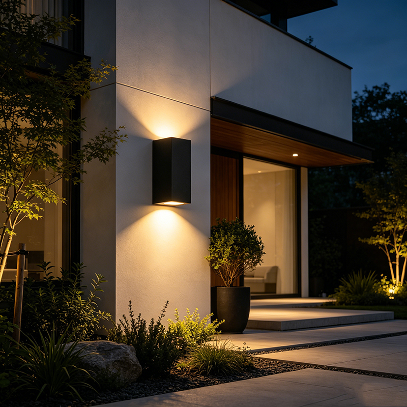 Minimalist Aluminum Outdoor Wall Sconce, 2 Styles LED Light With Glass - Image 10