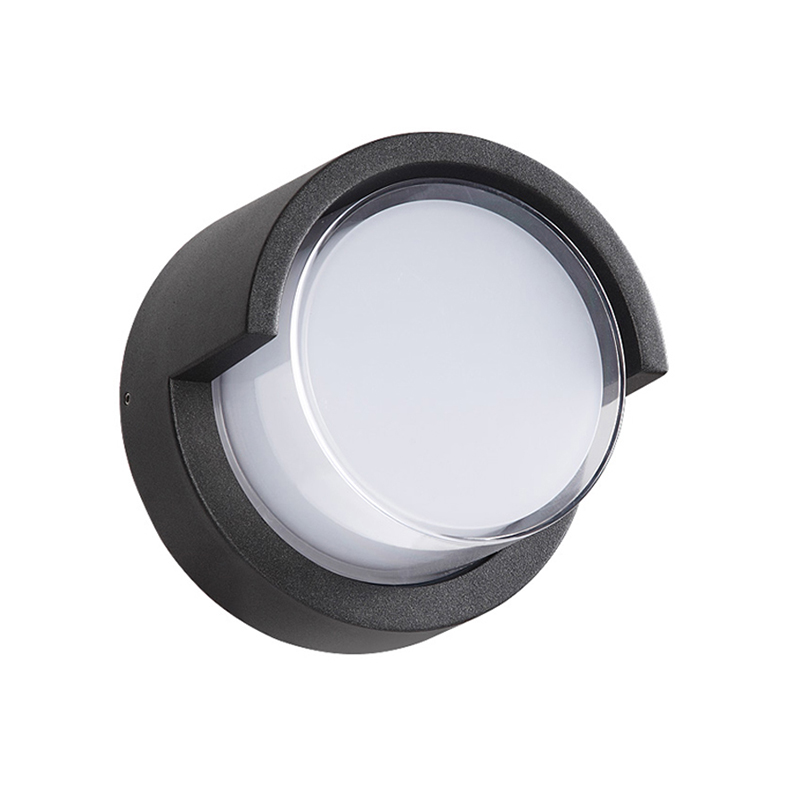 Curved Aluminum Outdoor Wall Sconce, 3 Sizes LED Light With PC Shade - Image 3