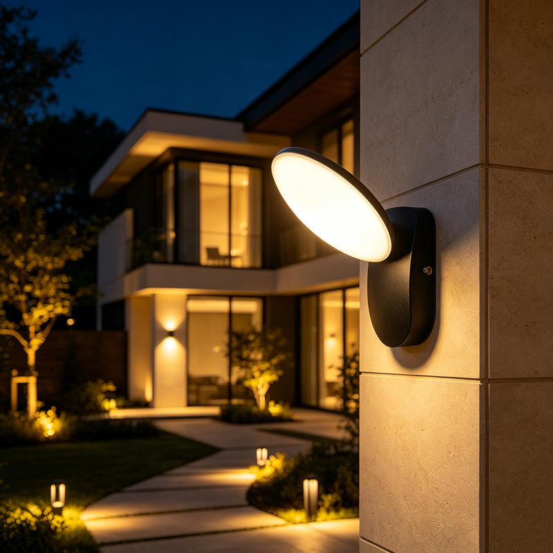 Minimalist Aluminum Outdoor Wall Light, 2 Shapes LED Sconce