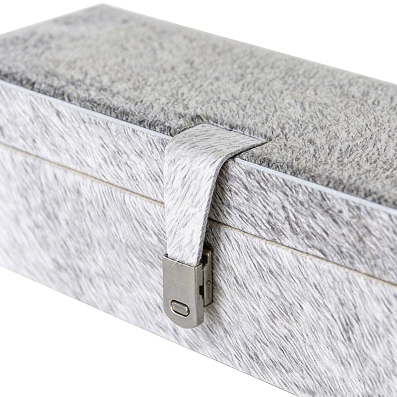 Grey Horsehair & Metal Jewelry Box Set (Two Sizes) - Image 5