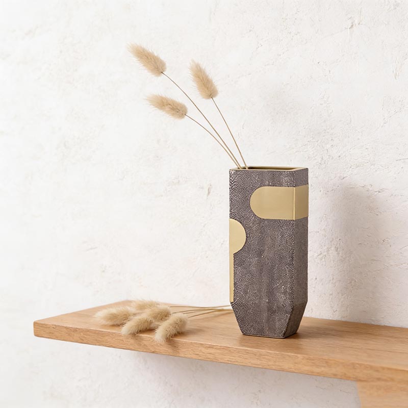 Layered Metal & Faux Leather Vase Assortment (5 Designs, 2 Sizes Each) - Image 9