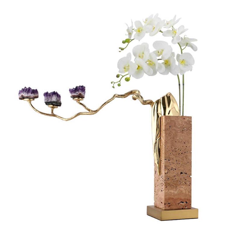 Organic Metal & Marble Vase - Image 6