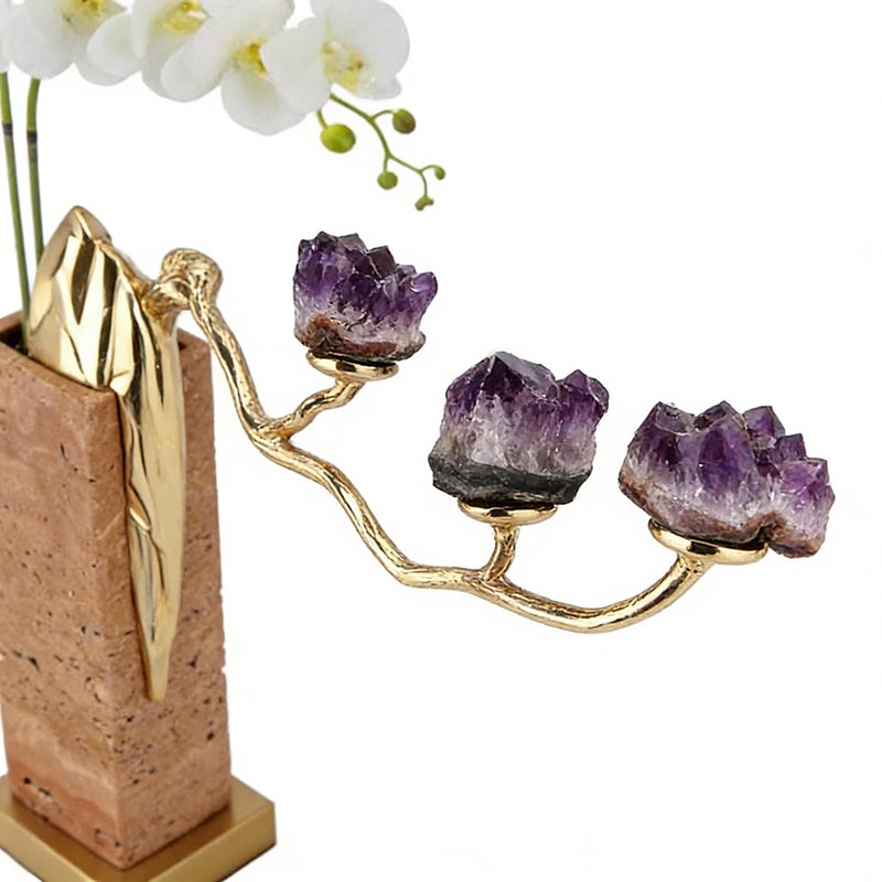 Organic Metal & Marble Vase - Image 5