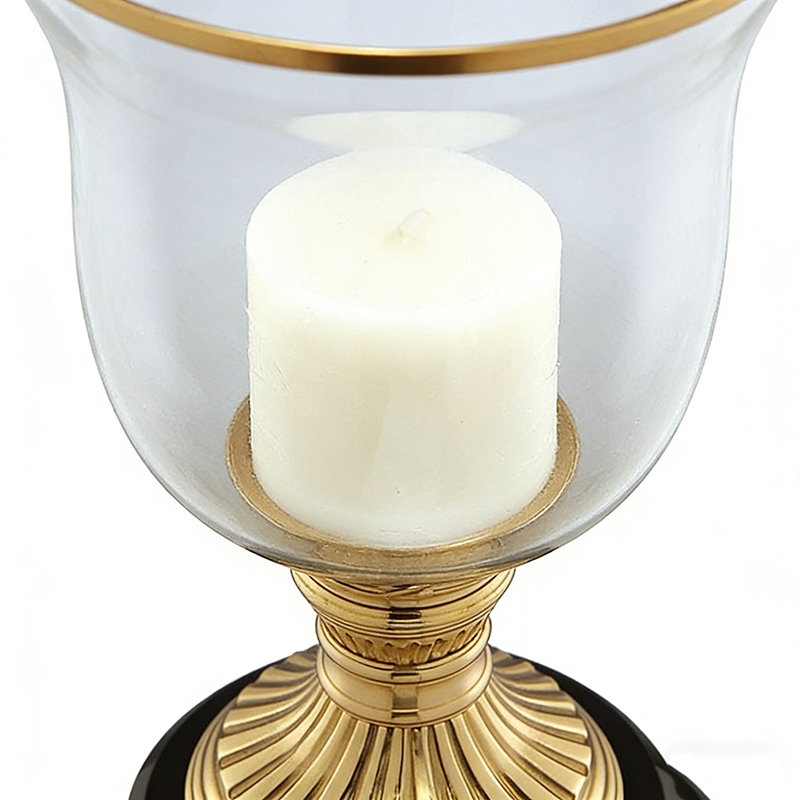 Classic Brass Glass Marble Candle Holder Collection (Four Styles) - Image 6
