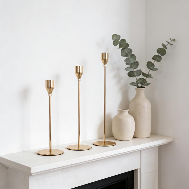 Elegant Metal Taper Candle Holders (2 Styles, 2 Colors Available) - Image 4
