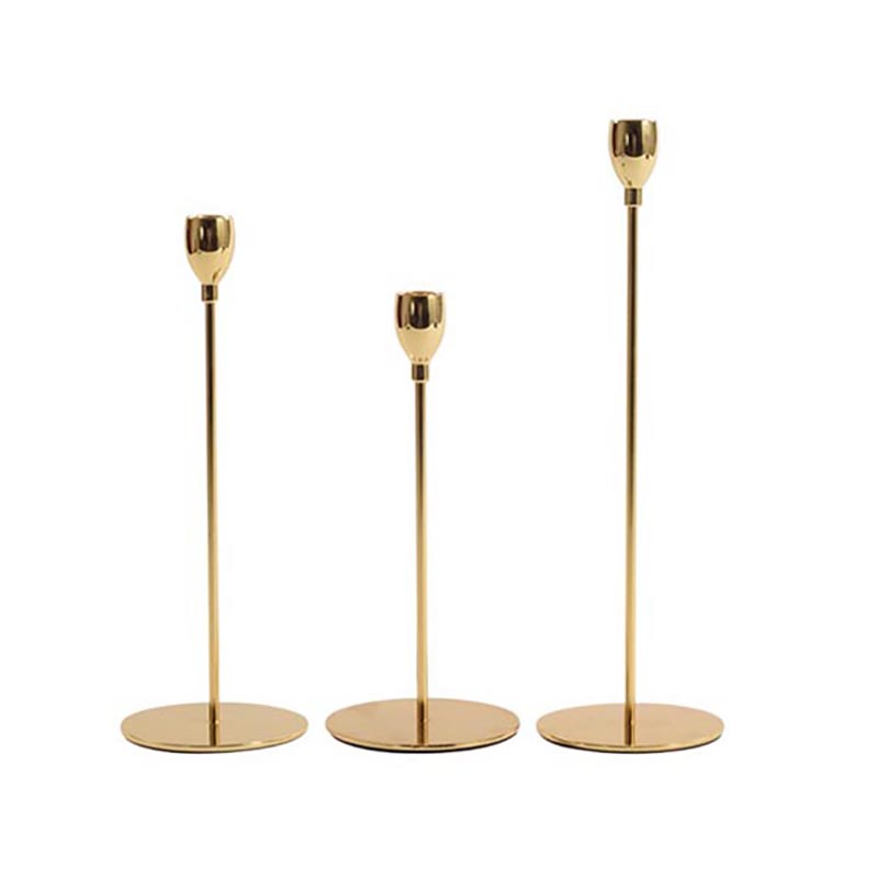 Elegant Metal Taper Candle Holders (2 Styles, 2 Colors Available) - Image 3