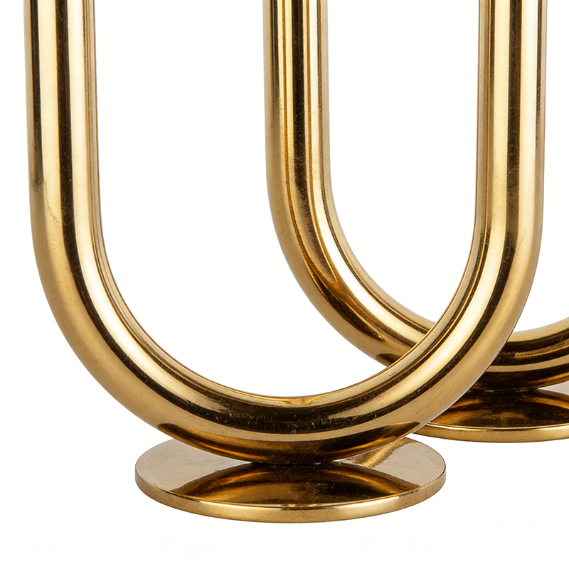 Elegant Gold Metal U-Shaped Candle Holders Set(Two Different Sizes) - Image 2