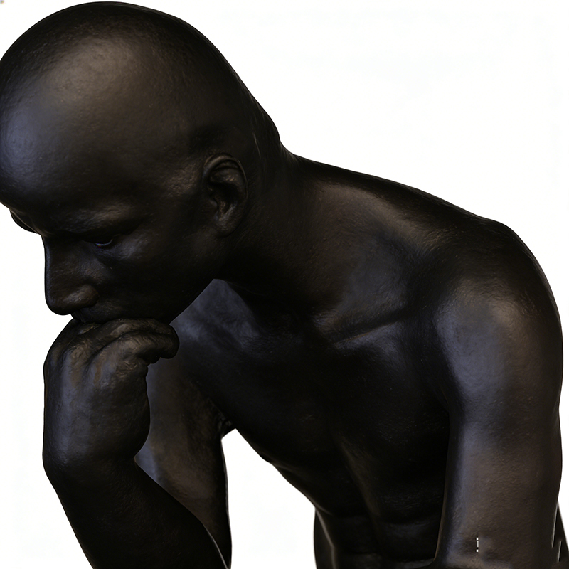 Modern Iron-Resin Tabletop Decor (Contemplative Sculptural Design) - Image 3