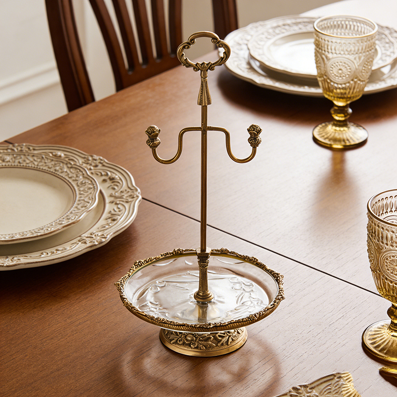 Glam Brass & Glass Gold Cup Rack (Sleek Minimalist Style) - Image 3