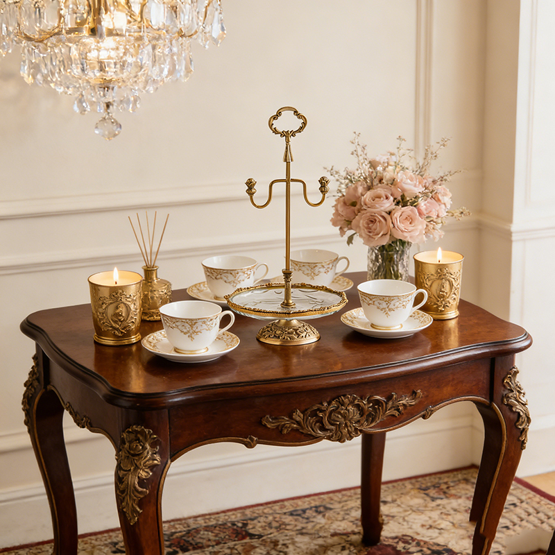 Glam Brass & Glass Gold Cup Rack (Sleek Minimalist Style) - Image 4