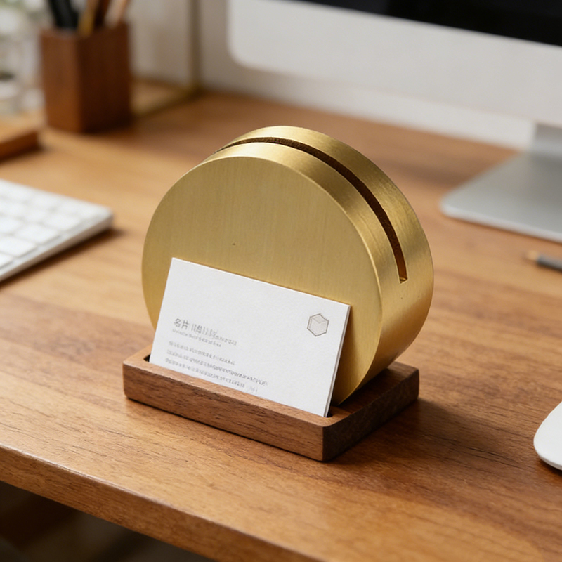 Brass Geometric Card Holder Set (Multiple Shapes) - Image 3