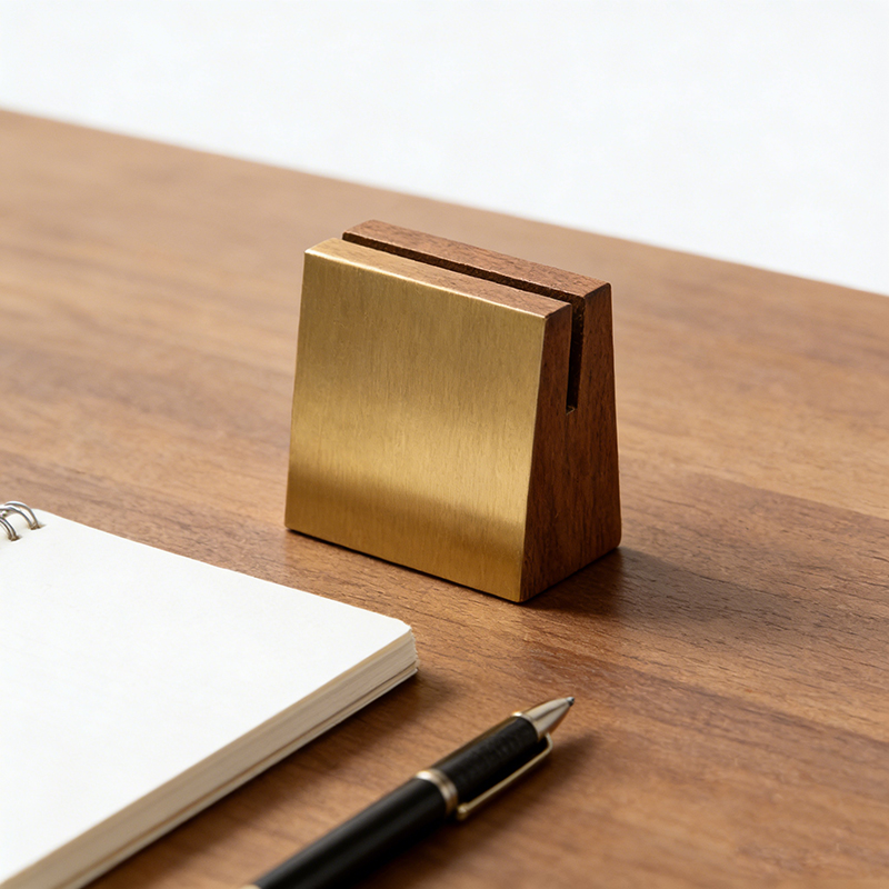 Brass Geometric Card Holder Set (Multiple Shapes) - Image 7