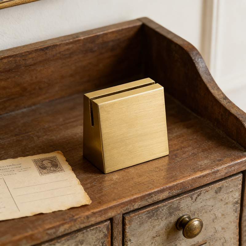 Brass Geometric Card Holder Set (Multiple Shapes) - Image 8