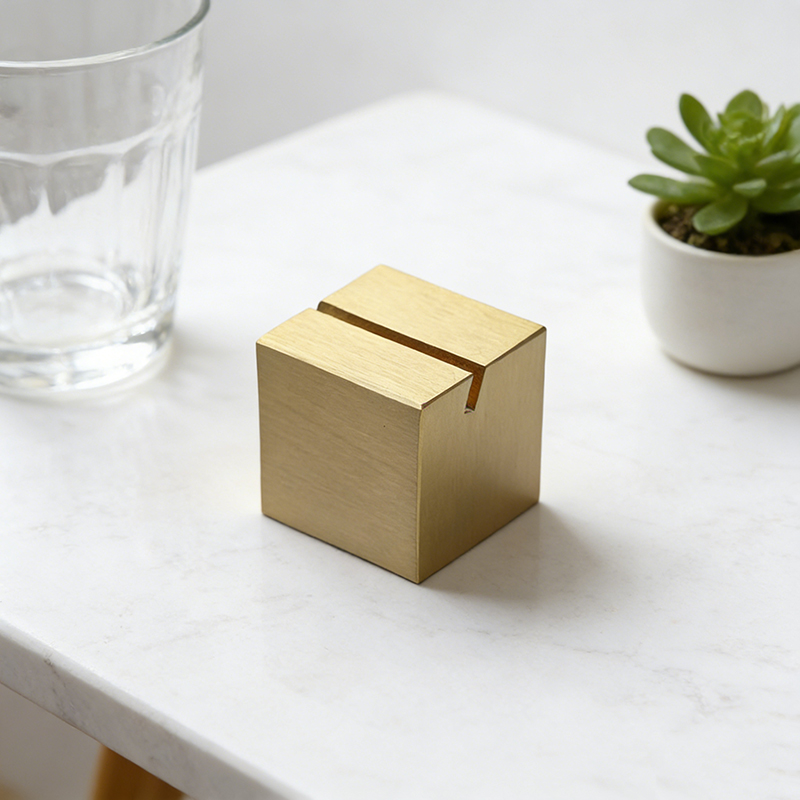 Brass Geometric Card Holder Set (Multiple Shapes) - Image 9