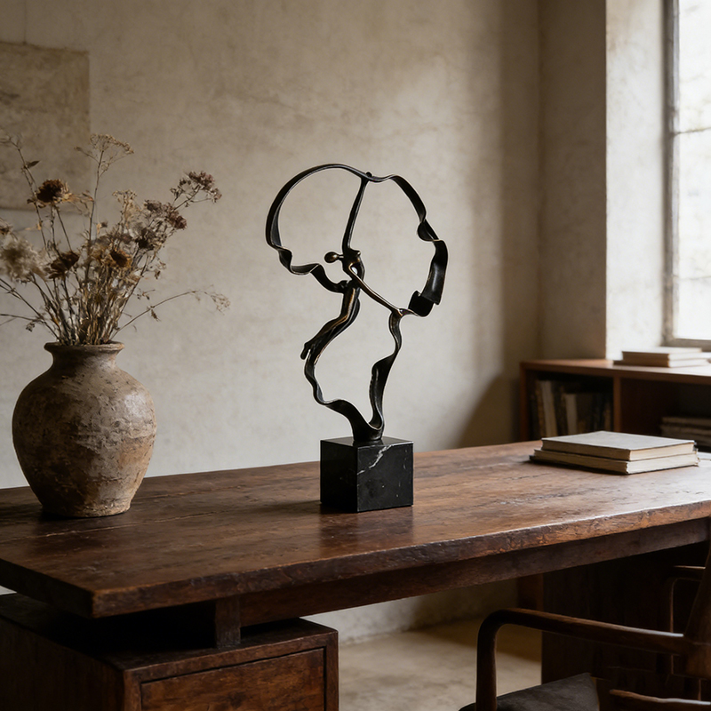 Dynamic Alloy Dancer & Marble-Base Desktop Ornament Set (4 Styles) - Image 3