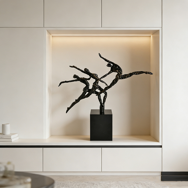 Dynamic Alloy Dancer & Marble-Base Desktop Ornament Set (4 Styles) - Image 5
