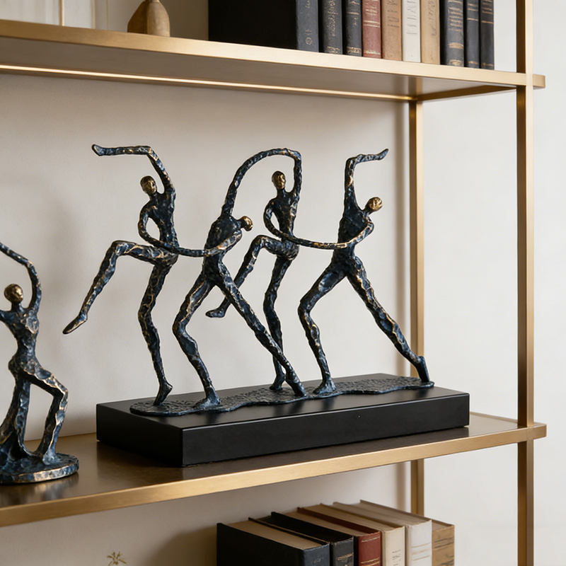 Dynamic Alloy Dancer & Marble-Base Desktop Ornament Set (4 Styles) - Image 7