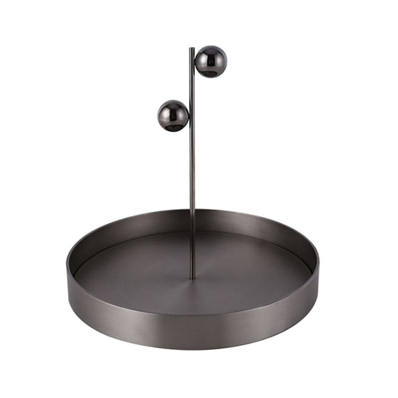 Minimalist Black Metal & Stainless Steel Jewelry Tray - Image 3