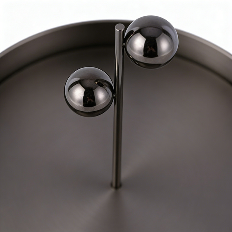 Minimalist Black Metal & Stainless Steel Jewelry Tray - Image 2